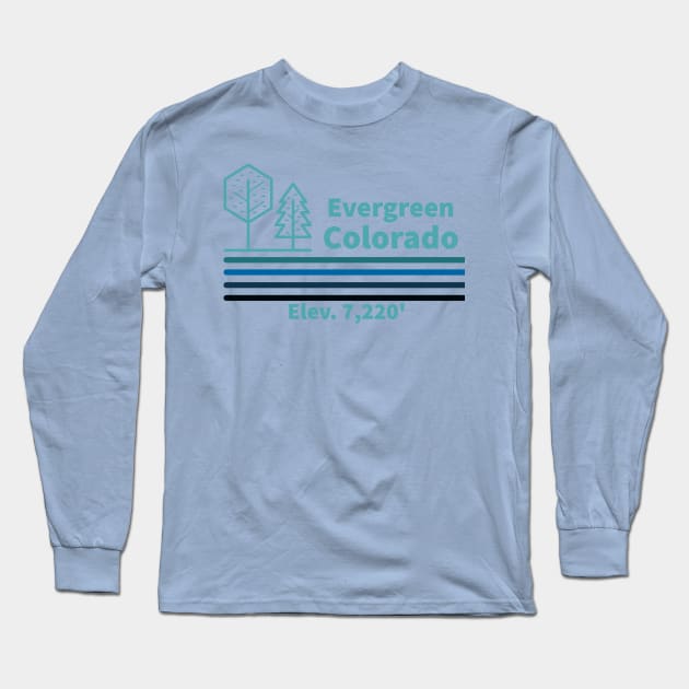 Evergreen Colorado Long Sleeve T-Shirt by LemurCharlie